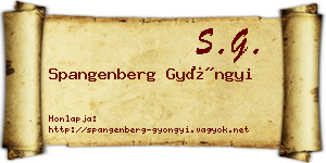 Spangenberg Gyöngyi névjegykártya